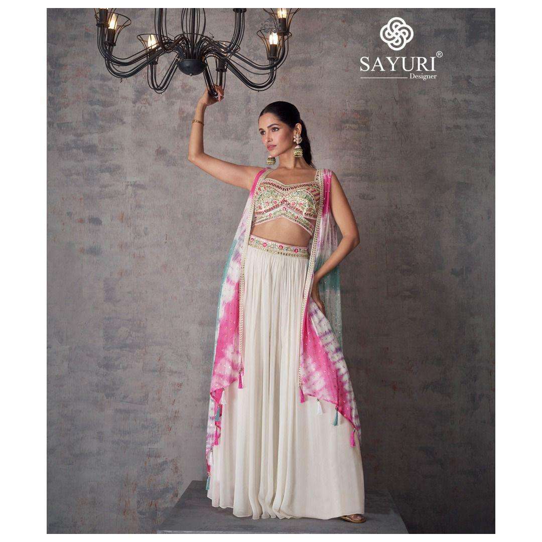 Sayuri Kashvi Real Georgette Indo Western Wear women in Bangalore