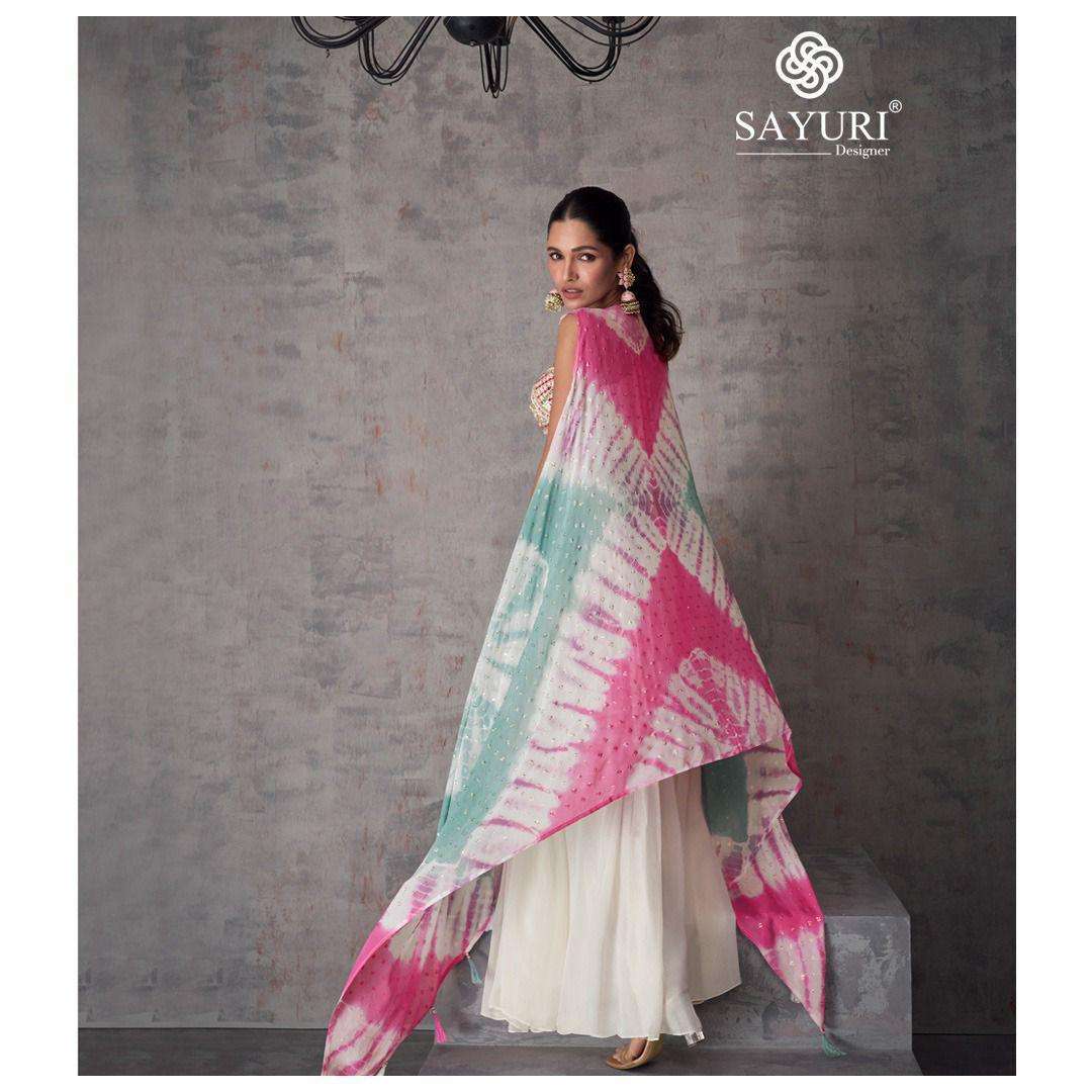 Sayuri Kashvi Real Georgette Indo Western Wear women in Bangalore