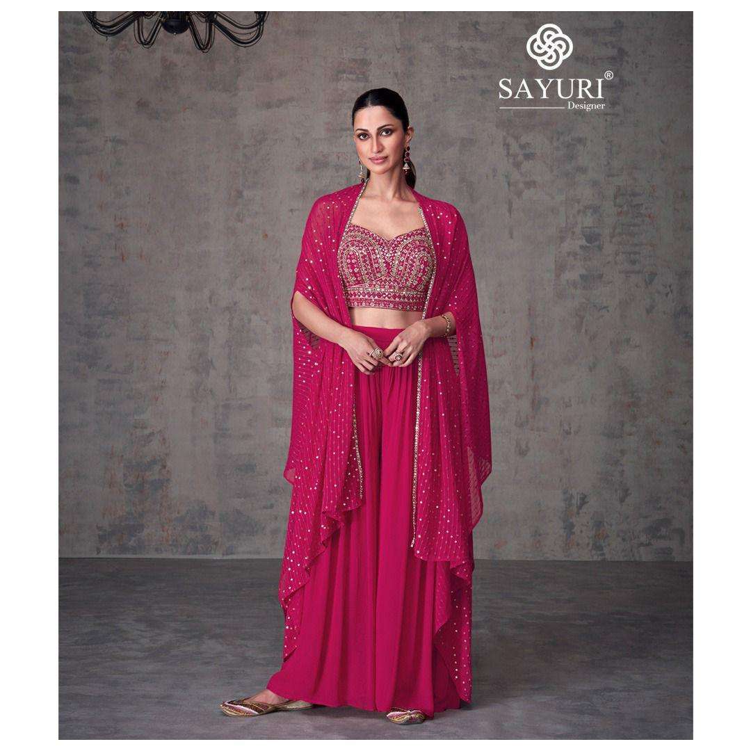 Sayuri Kashvi Real Georgette Indo Western Wear women in Bangalore