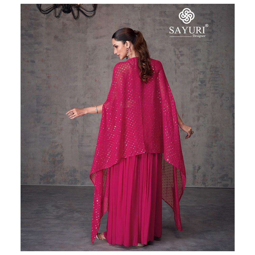 Sayuri Kashvi Real Georgette Indo Western Wear women in Bangalore