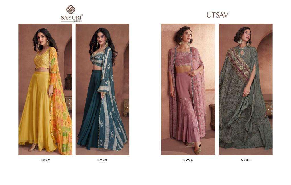 Sayuri Utsav Real Georgette Indo Western Wear wholesale in Ahmedabad