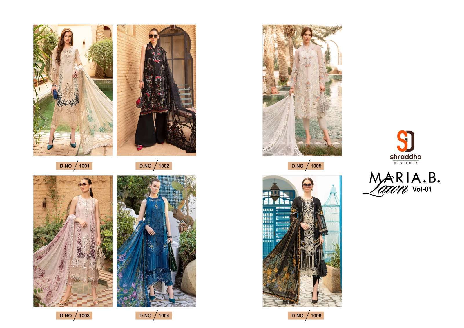 Shraddha Maria B Lawn Vol 1 Anarkali suits wholesale