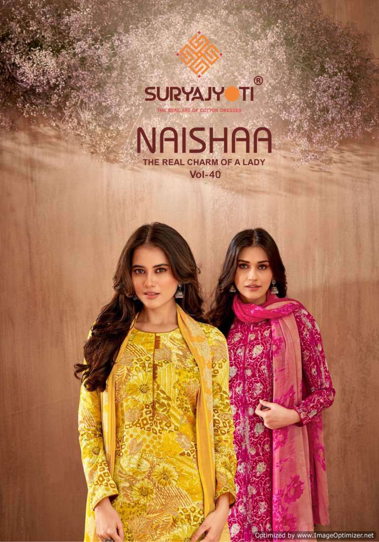 Suryajyoti Naishaa Vol-40 Cotton dress material wholesale