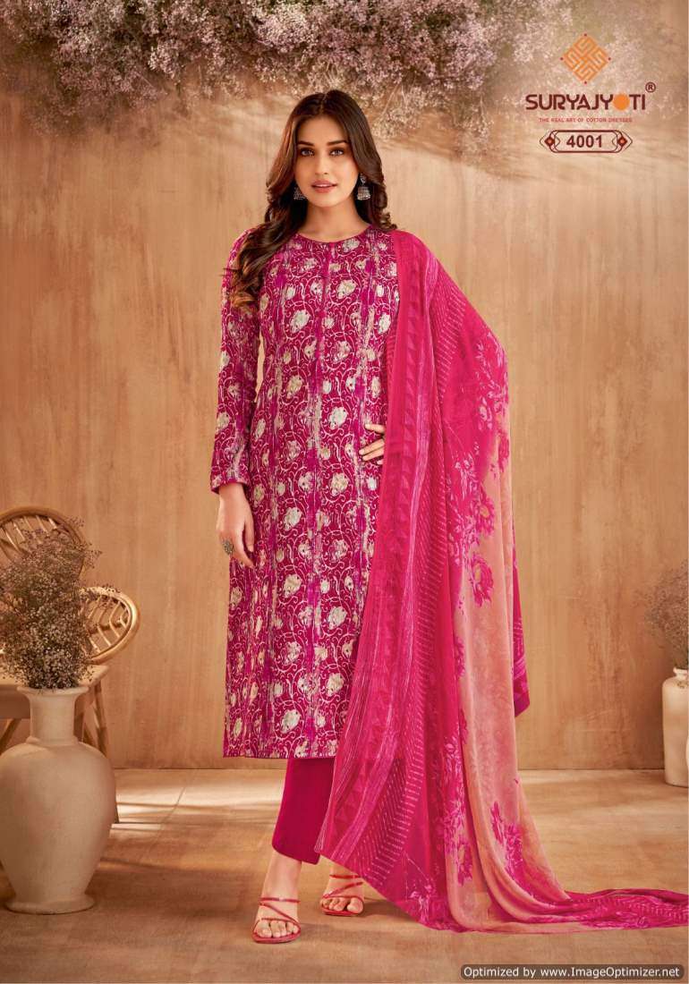 Suryajyoti Naishaa Vol-40 Cotton dress material wholesale