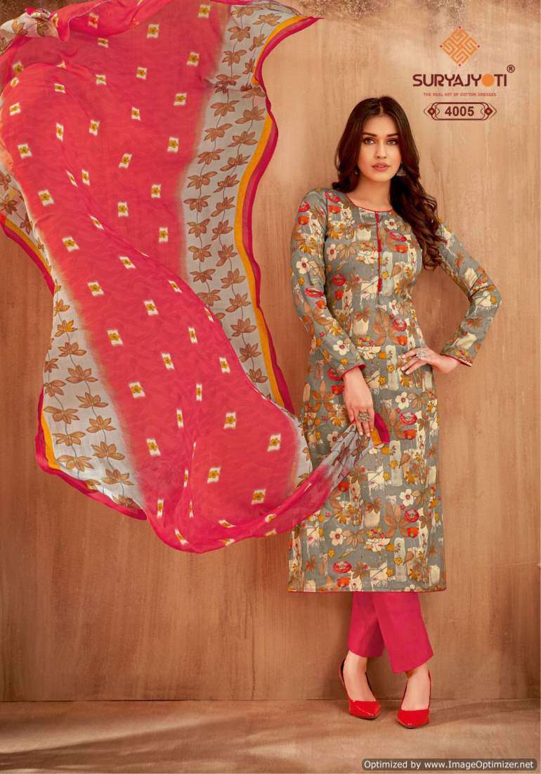 Suryajyoti Naishaa Vol-40 Cotton dress material wholesale