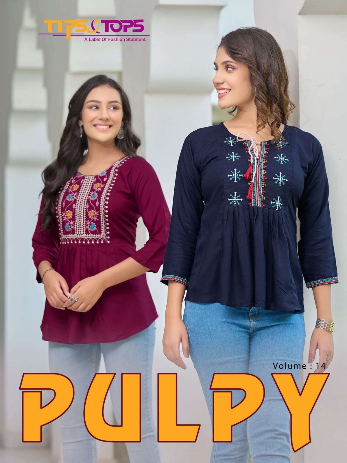 TIPS & TOPS PULPY Vol 14 Designer Kurtis for girls in Hyderabad