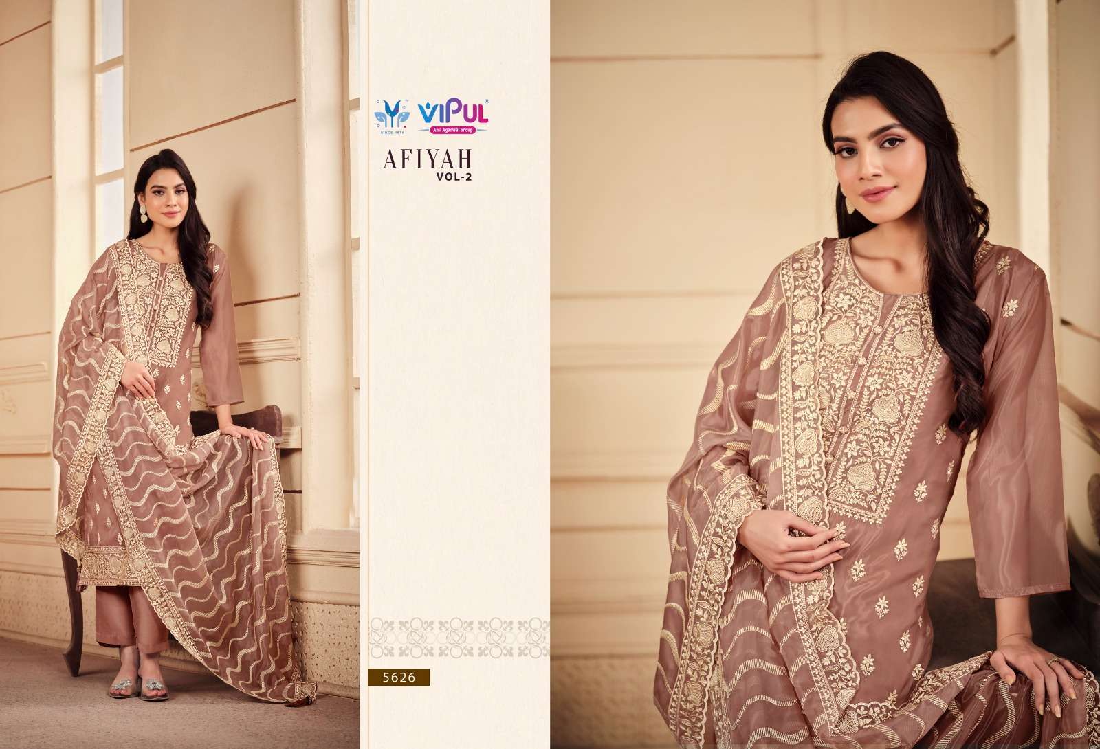 Vipul Afiyah Vol 2 Soft Organza Traditional Salwar Kameez in India