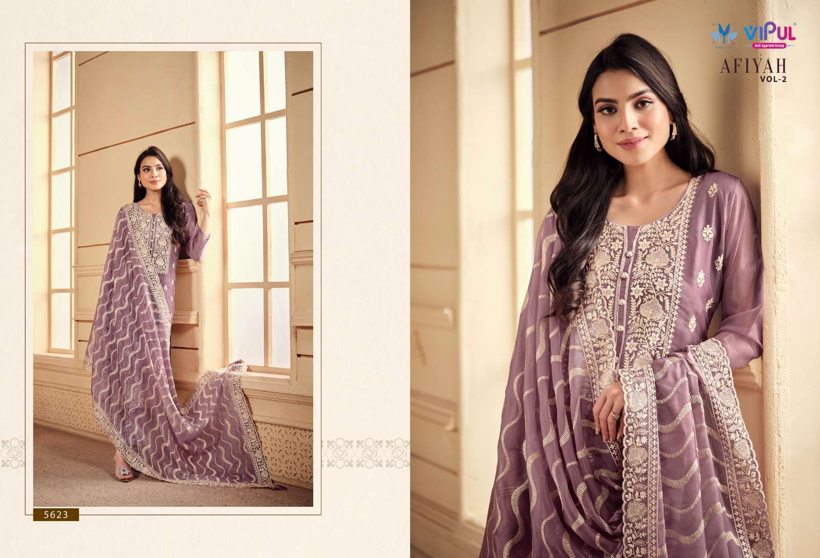 Vipul Afiyah Vol 2 Soft Organza Traditional Salwar Kameez in India