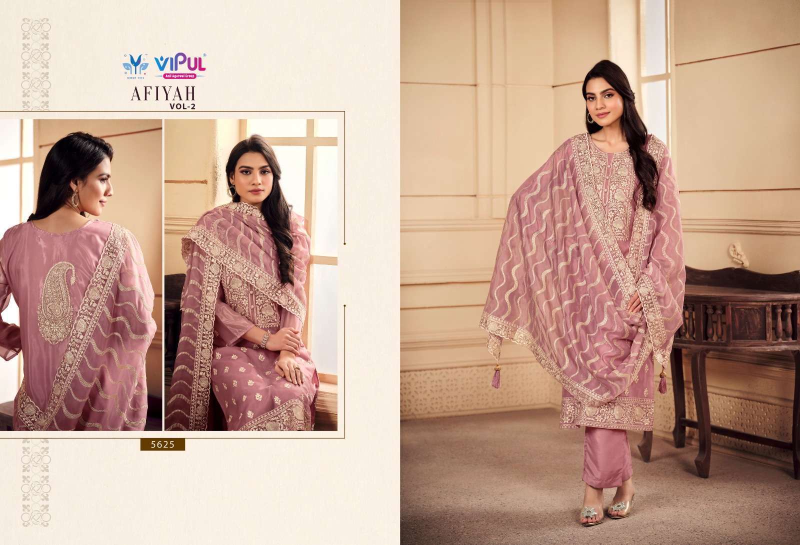 Vipul Afiyah Vol 2 Soft Organza Traditional Salwar Kameez in India