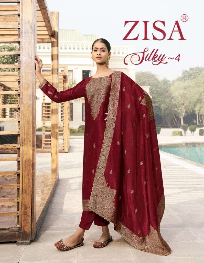 Zisha SILKY VOL 4 Surat wholesale market for designer Pakistani suits