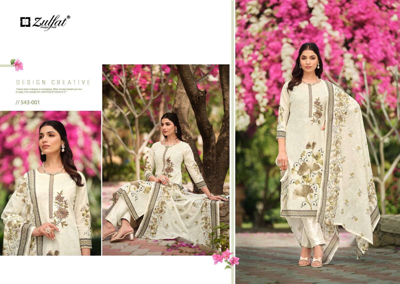 Zulfat Florence 543 Cotton Printed Dress material suppliers