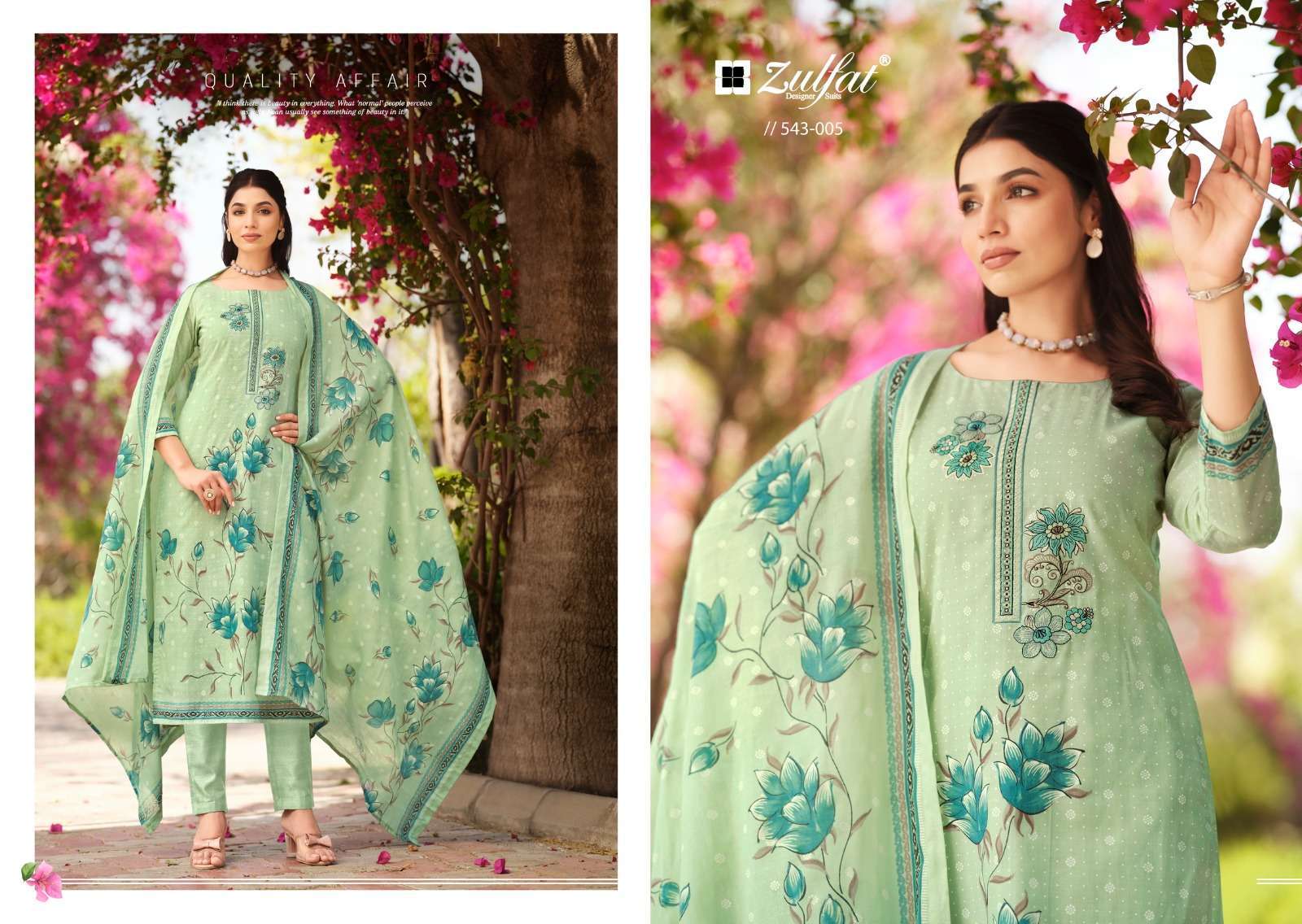 Zulfat Florence 543 Cotton Printed Dress material suppliers