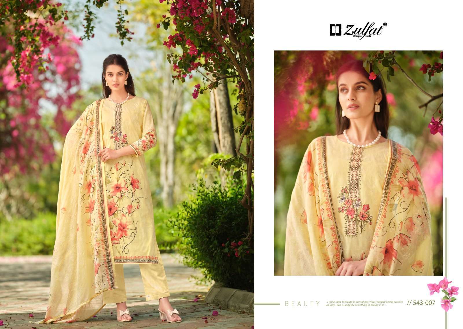 Zulfat Florence 543 Cotton Printed Dress material suppliers