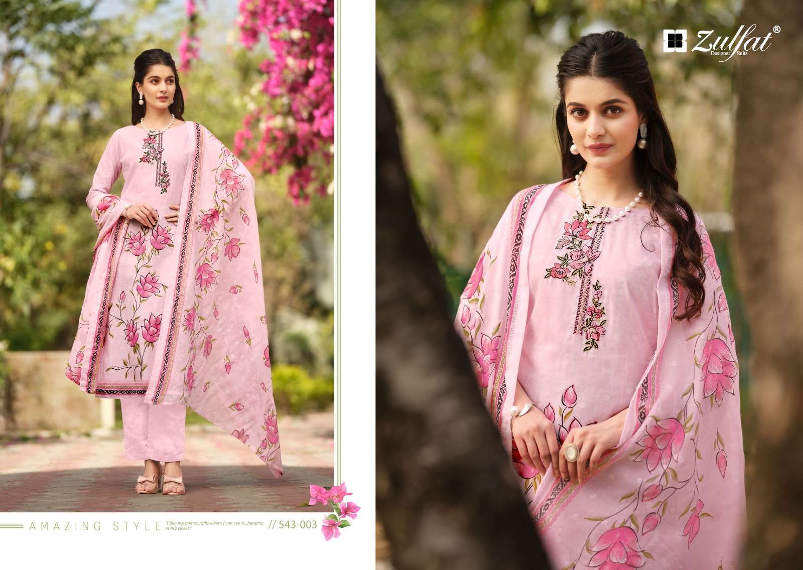 Zulfat Florence 543 Cotton Printed Dress material suppliers