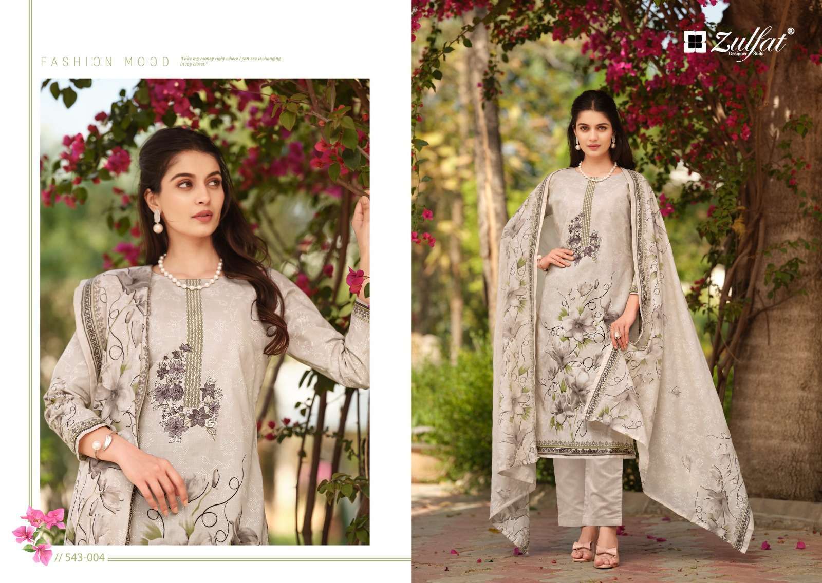 Zulfat Florence 543 Cotton Printed Dress material suppliers