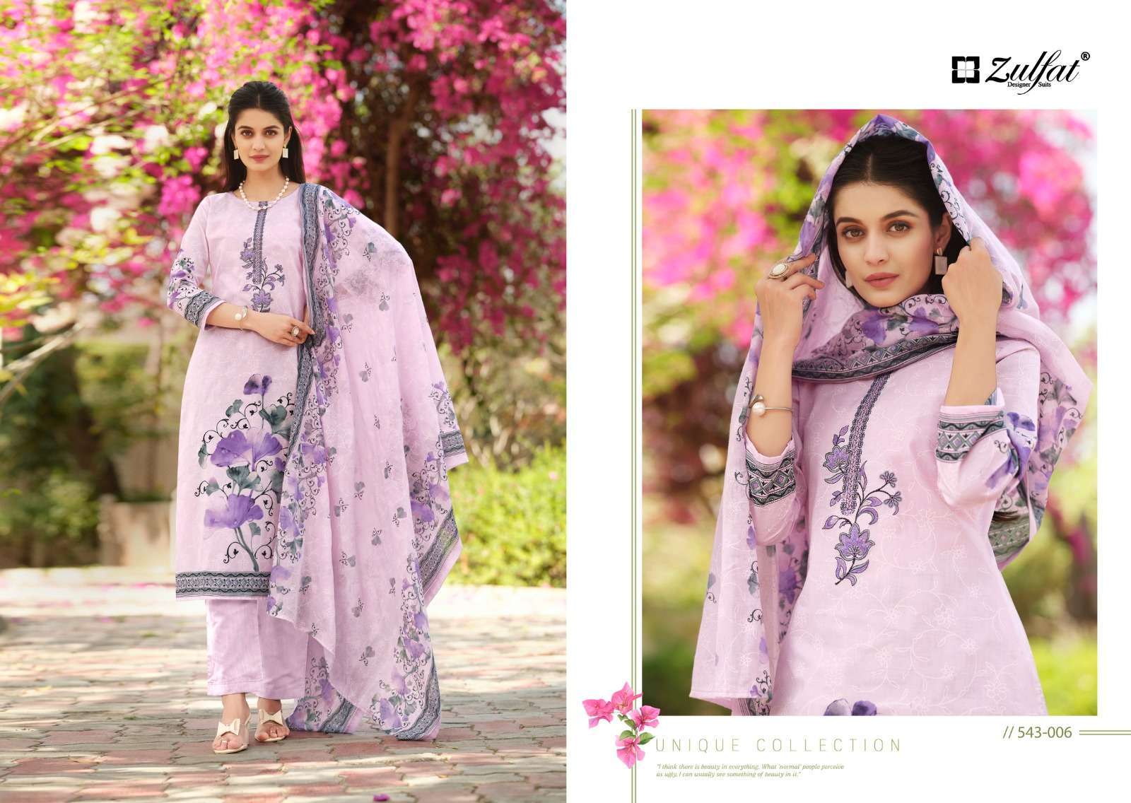 Zulfat Florence 543 Cotton Printed Dress material suppliers