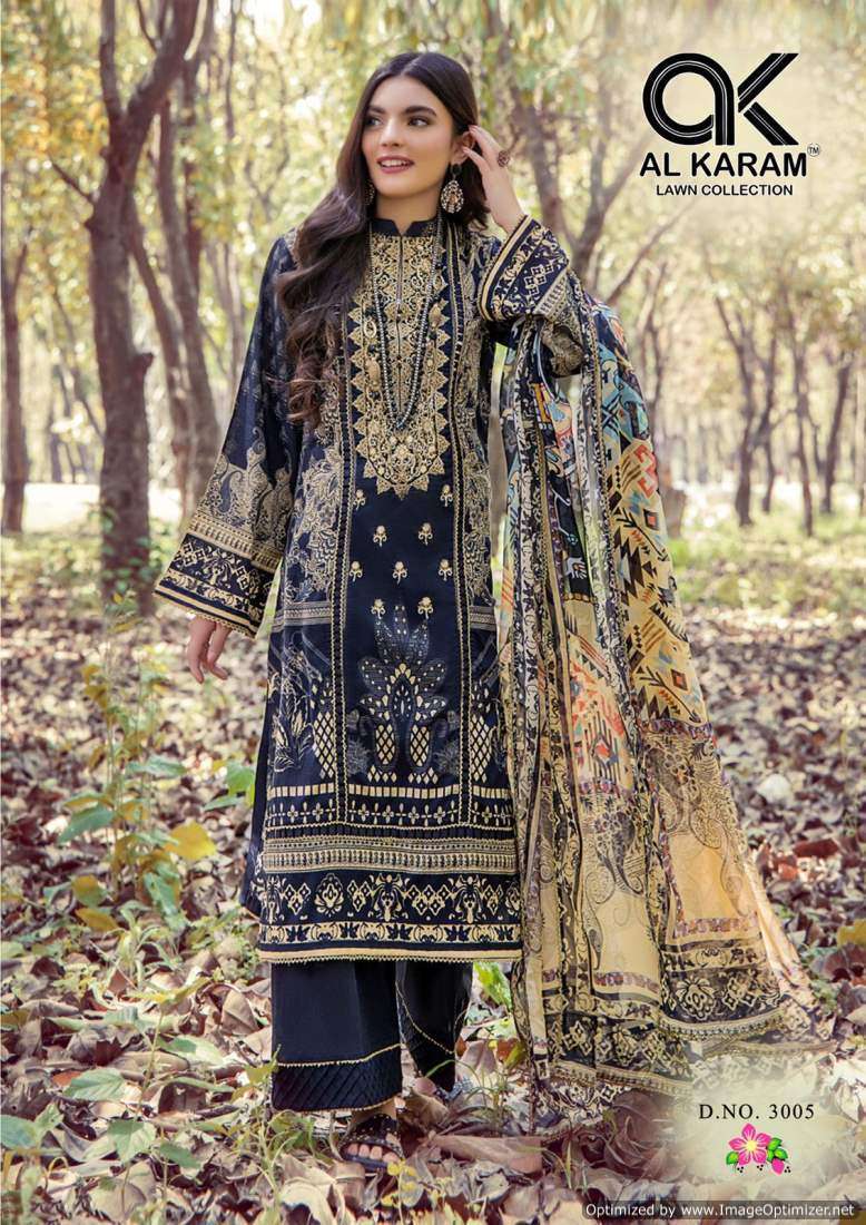 Al Karam Florence Vol 3 Cotton Ladies dress material wholesale Mumbai