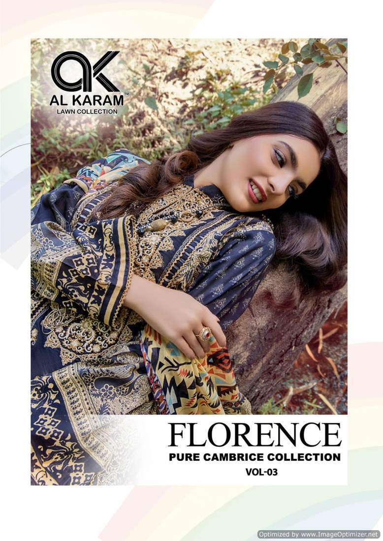 Al Karam Florence Vol-3 Dress material wholesalers in Kolkata