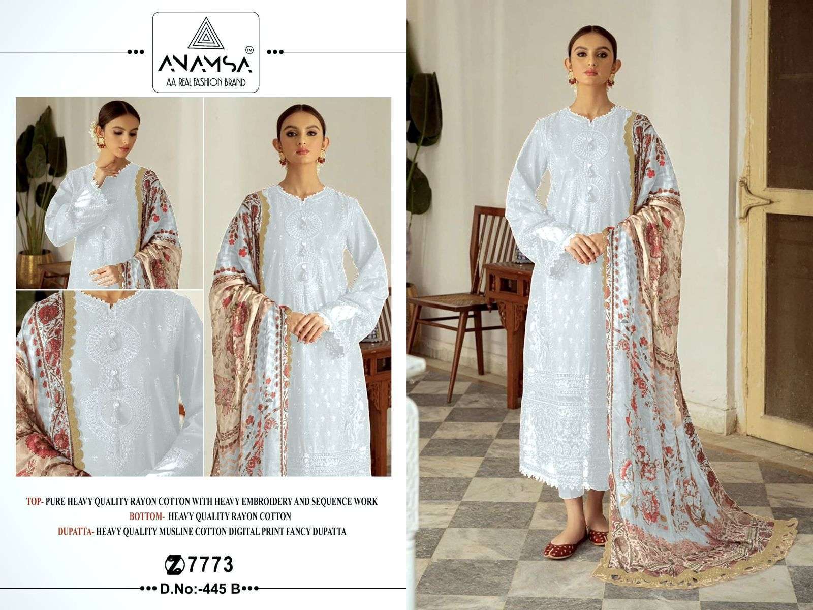 Anamsa 445 A To D Hit Colors Pakistani Salwar Kameez Designs