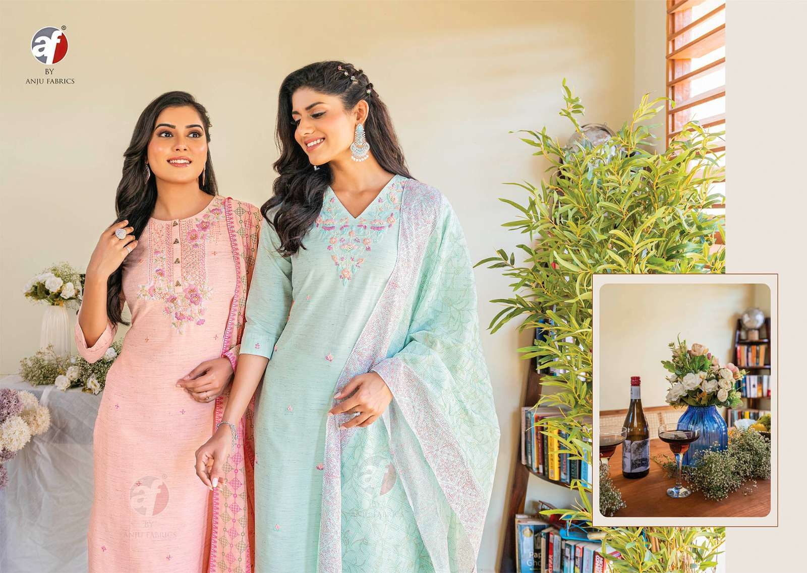 Anju Fabrics Cotton Crush Vol -3 Anarkali Kurtis in Bangalore