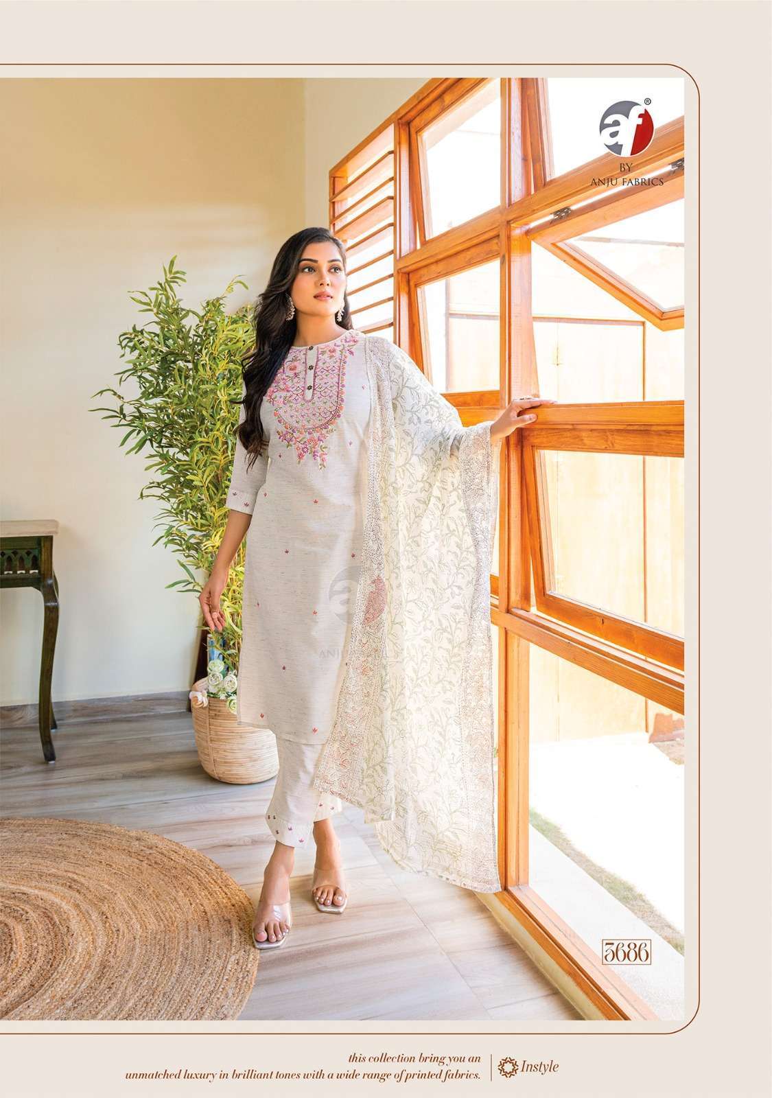 Anju Fabrics Cotton Crush Vol -3 Anarkali Kurtis in Bangalore