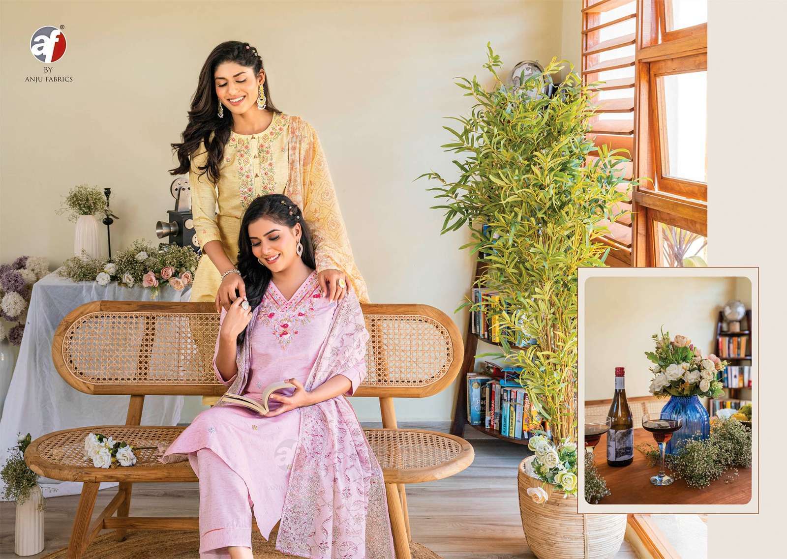 Anju Fabrics Cotton Crush Vol -3 Anarkali Kurtis in Bangalore