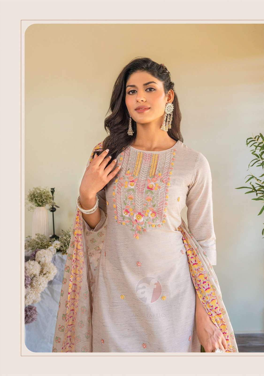 Anju Fabrics Cotton Crush Vol -3 Anarkali Kurtis in Bangalore