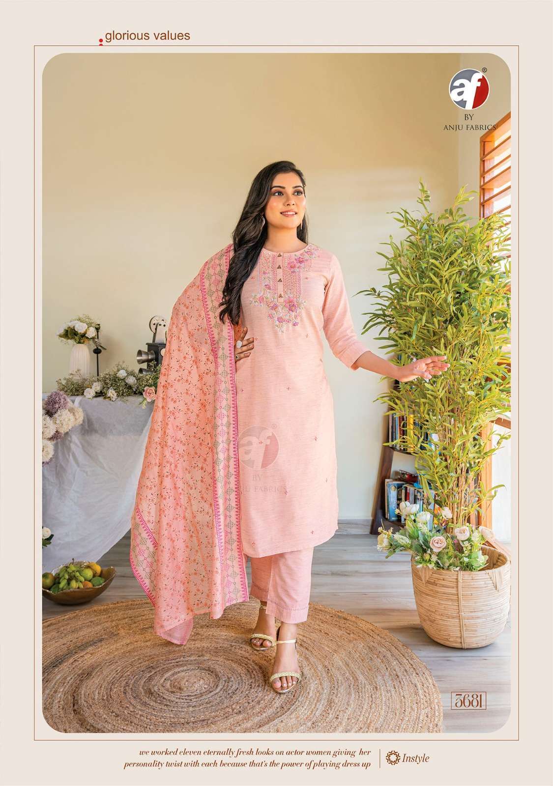 Anju Fabrics Cotton Crush Vol -3 Anarkali Kurtis in Bangalore