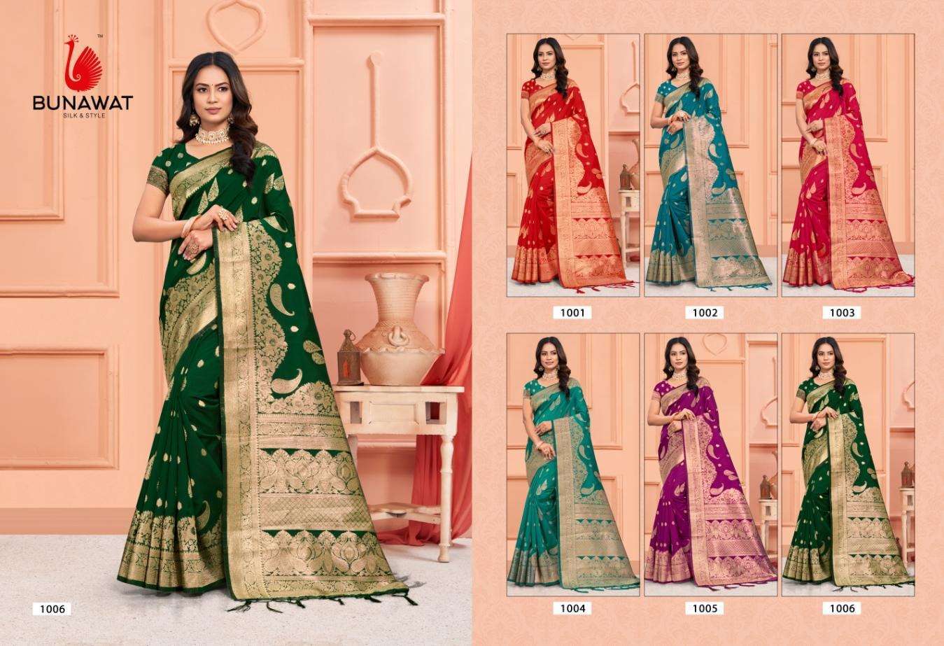 BUNAWAT Plazzo Silk Vol-05 Cotton sarees wholesale in Bangalore