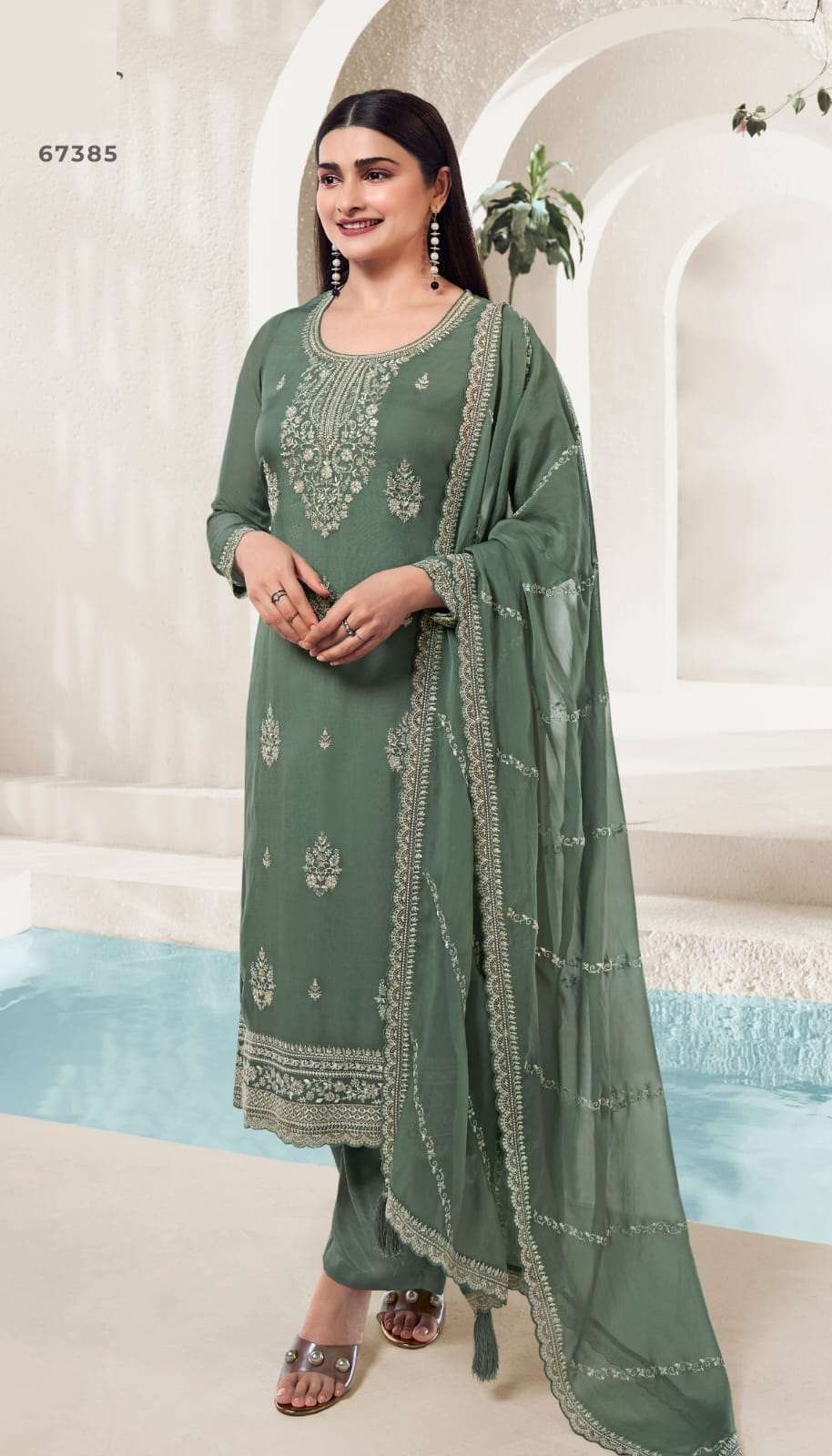 Chakori 67381 To 67386 Organza Embroidery Traditional Salwar Kameez