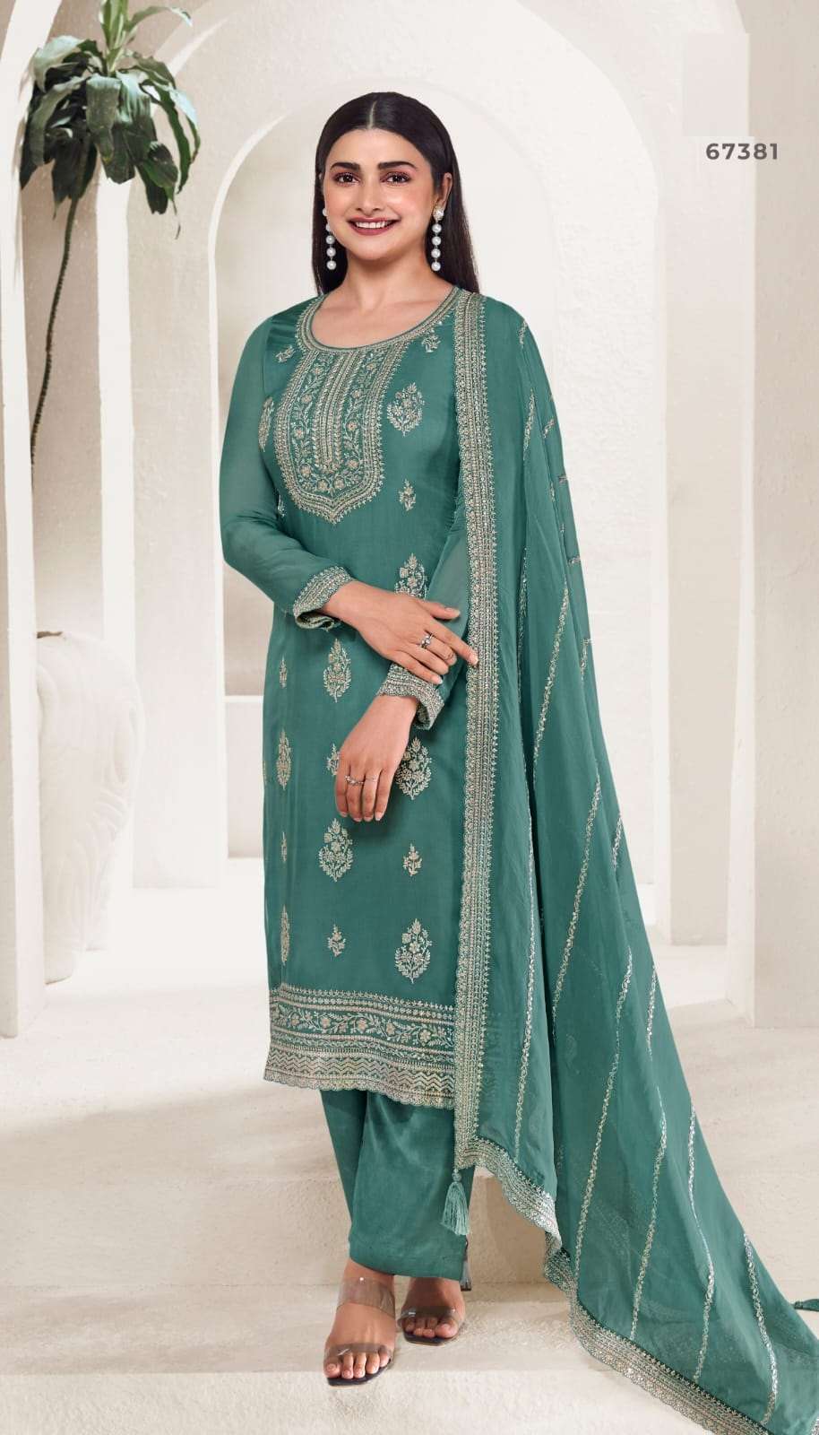 Chakori 67381 To 67386 Organza Embroidery Traditional Salwar Kameez