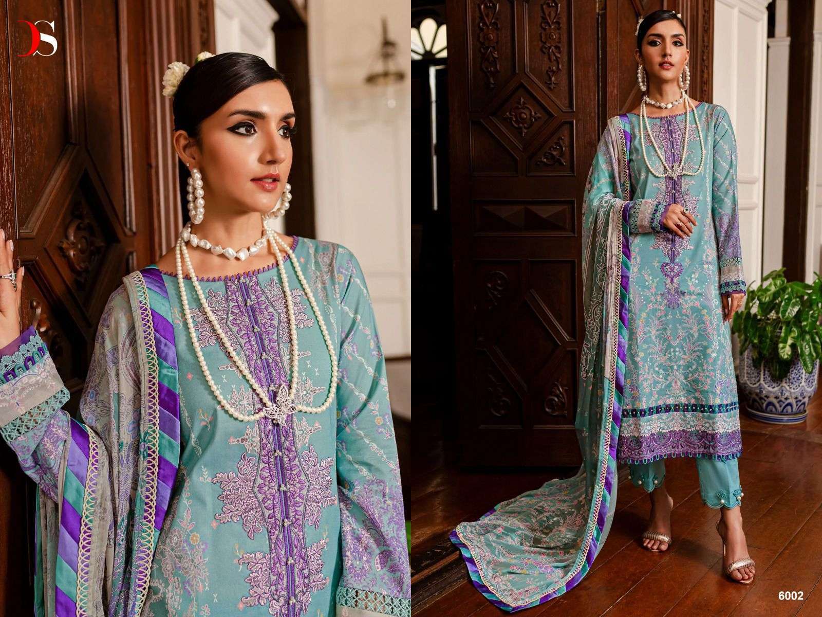 Deepsy Firdous Queens Court 6 Nx Chiffon Dupatta  Pakistani suits online shopping in USA