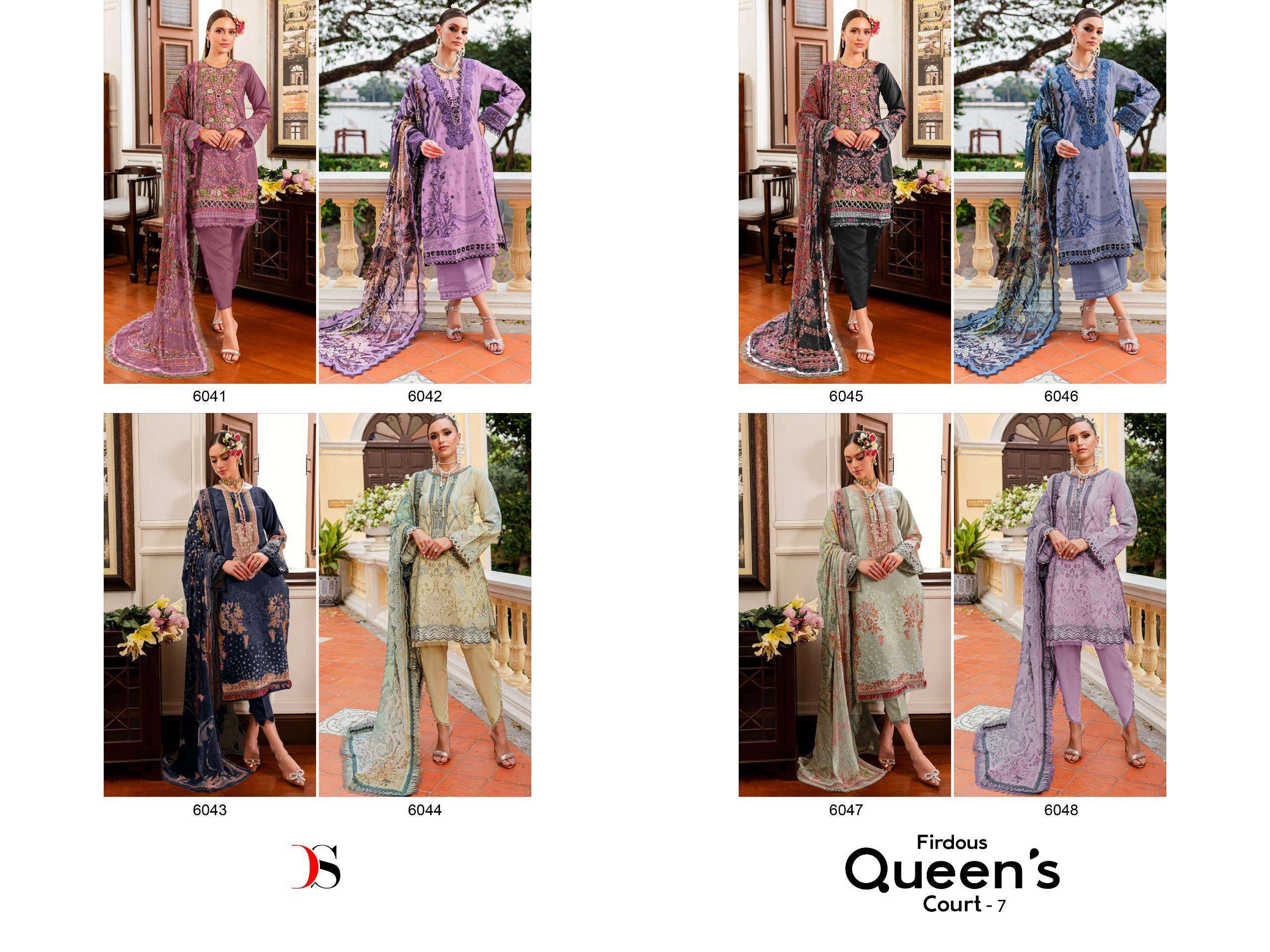 Deepsy Firdous Queens Court 7 Cotton Dupatta  Surat Party Wear Salwar Kameez Wholesale