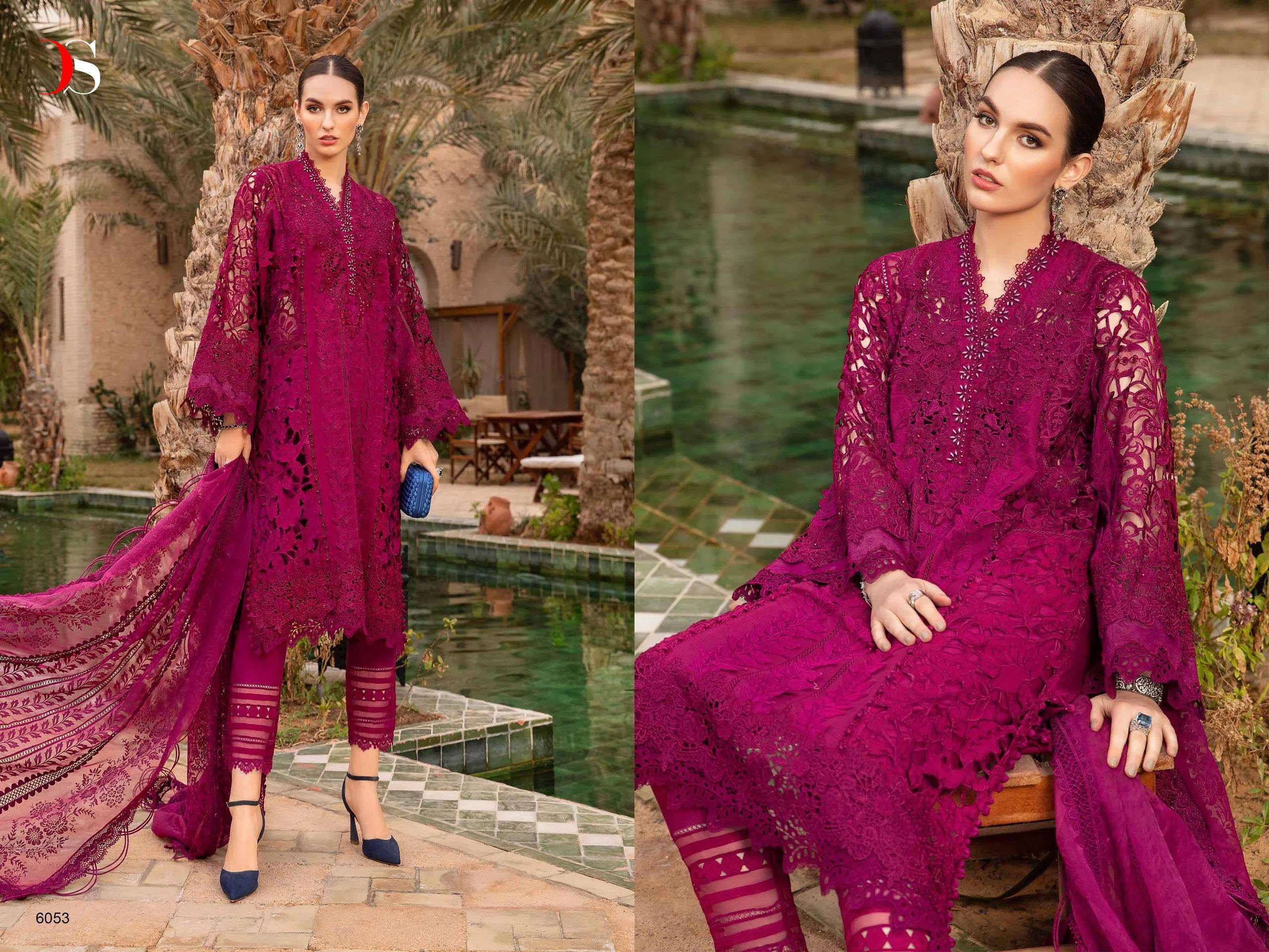 Deepsy Maria B Voyage Lawn 24 Chiffon Dupatta Wholesale Anarkali Salwar Kameez in Kolkata