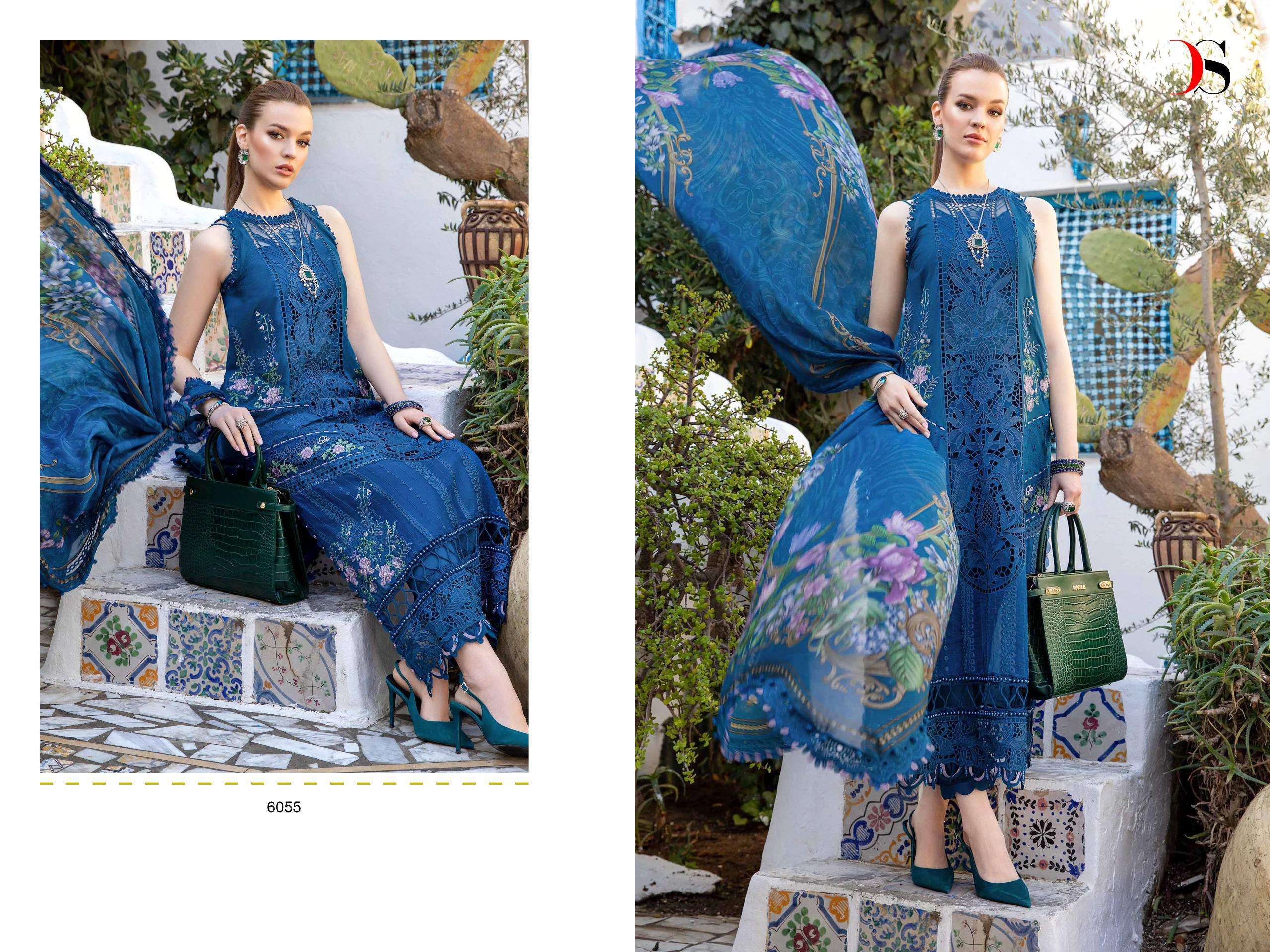 Deepsy Maria B Voyage Lawn 24 Chiffon Dupatta Wholesale Anarkali Salwar Kameez in Kolkata
