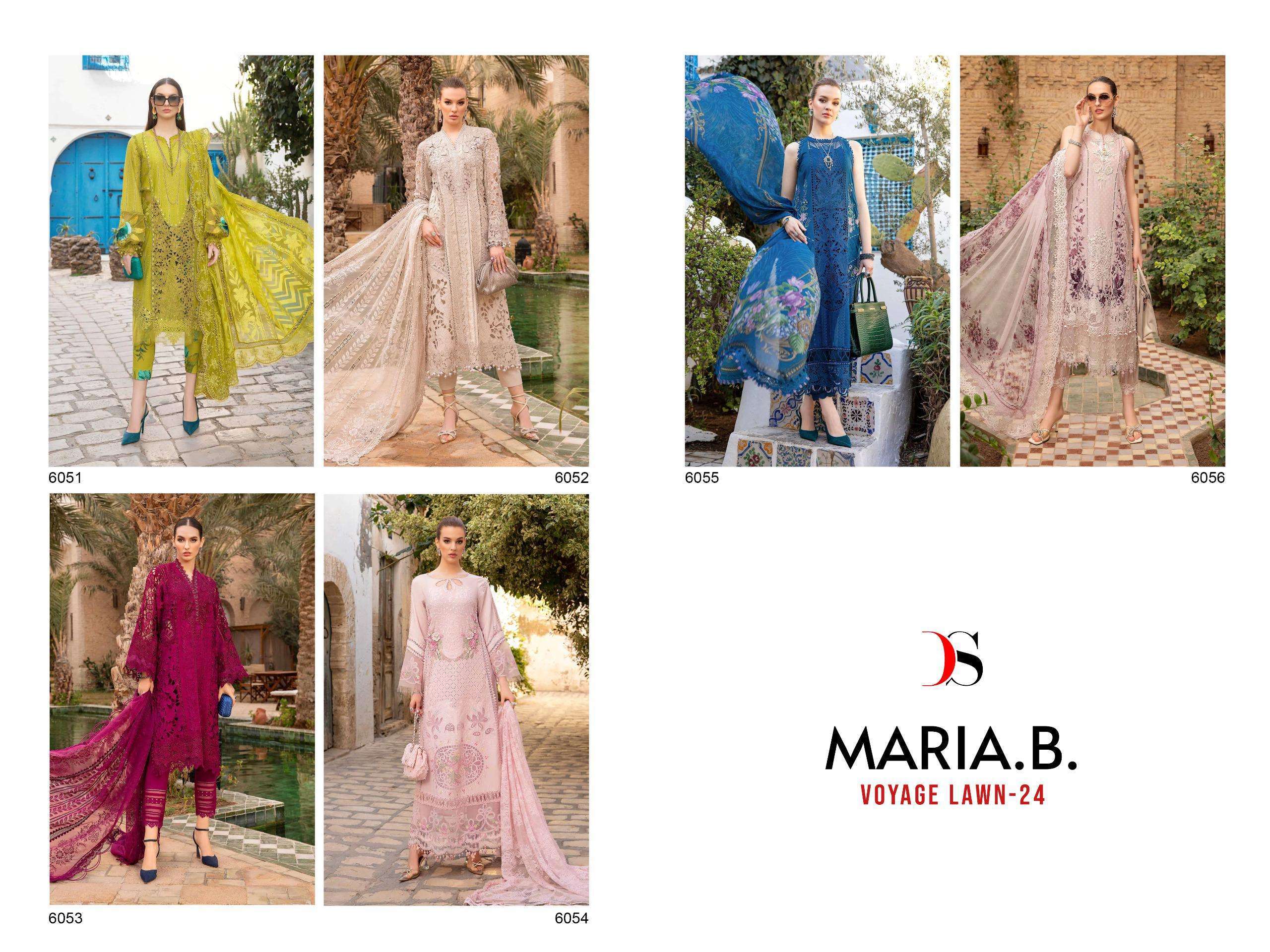 Deepsy Maria B Voyage Lawn 24 Cotton Dupatta Wholesale Ladies Salwar Kameez in Kolkata
