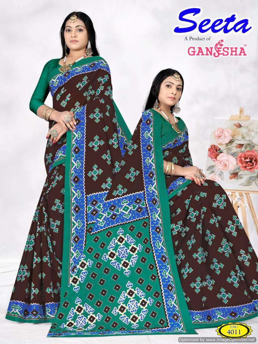 Ganesha Seeta Vol-4 – Cotton  Printed sarees wholesale
