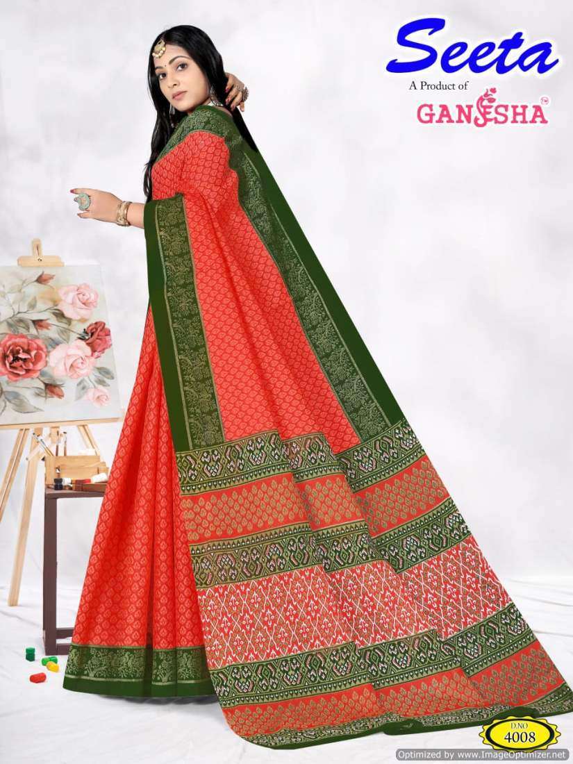 Ganesha Seeta Vol-4 – Cotton  Printed sarees wholesale