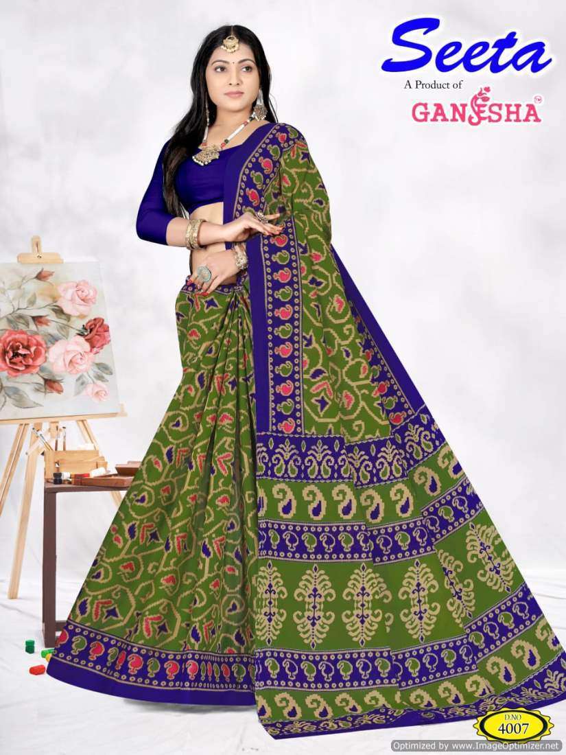 Ganesha Seeta Vol-4 – Cotton  Printed sarees wholesale