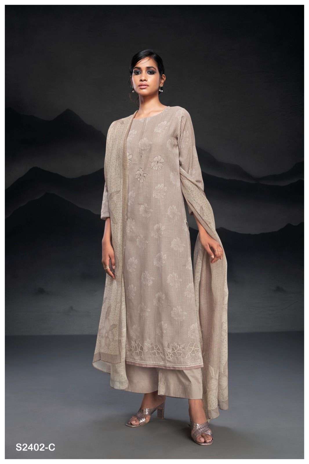 Ganga KILAH 2402 Cotton Party wear dress materials wholesale