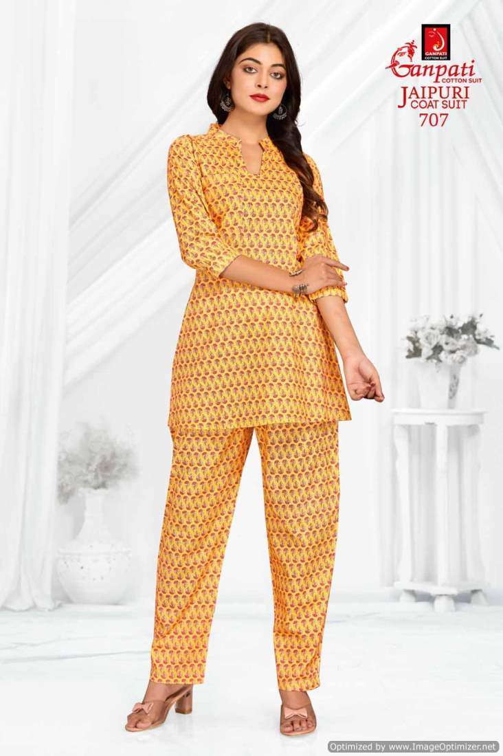 Ganpati Jaipuri Vol 7 Cord Sets Designer Kurti wholesale