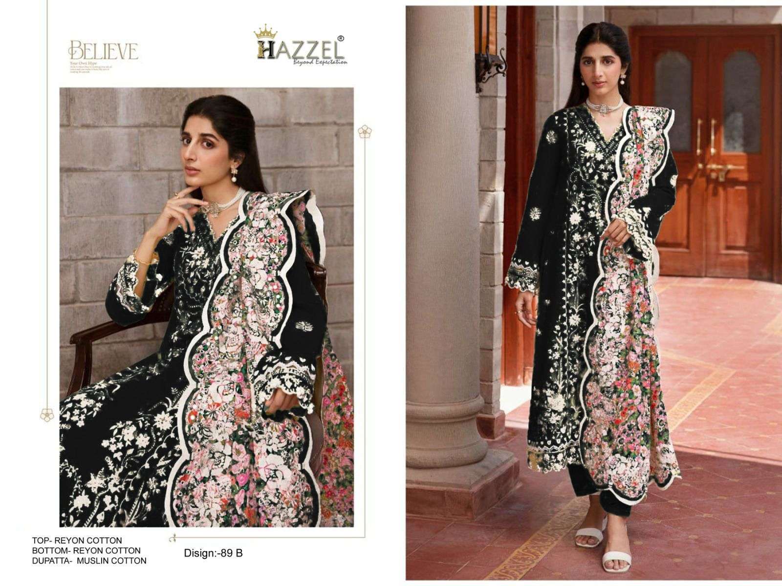 Hazzel 089 A To D Rayon Silk Salwar Suits