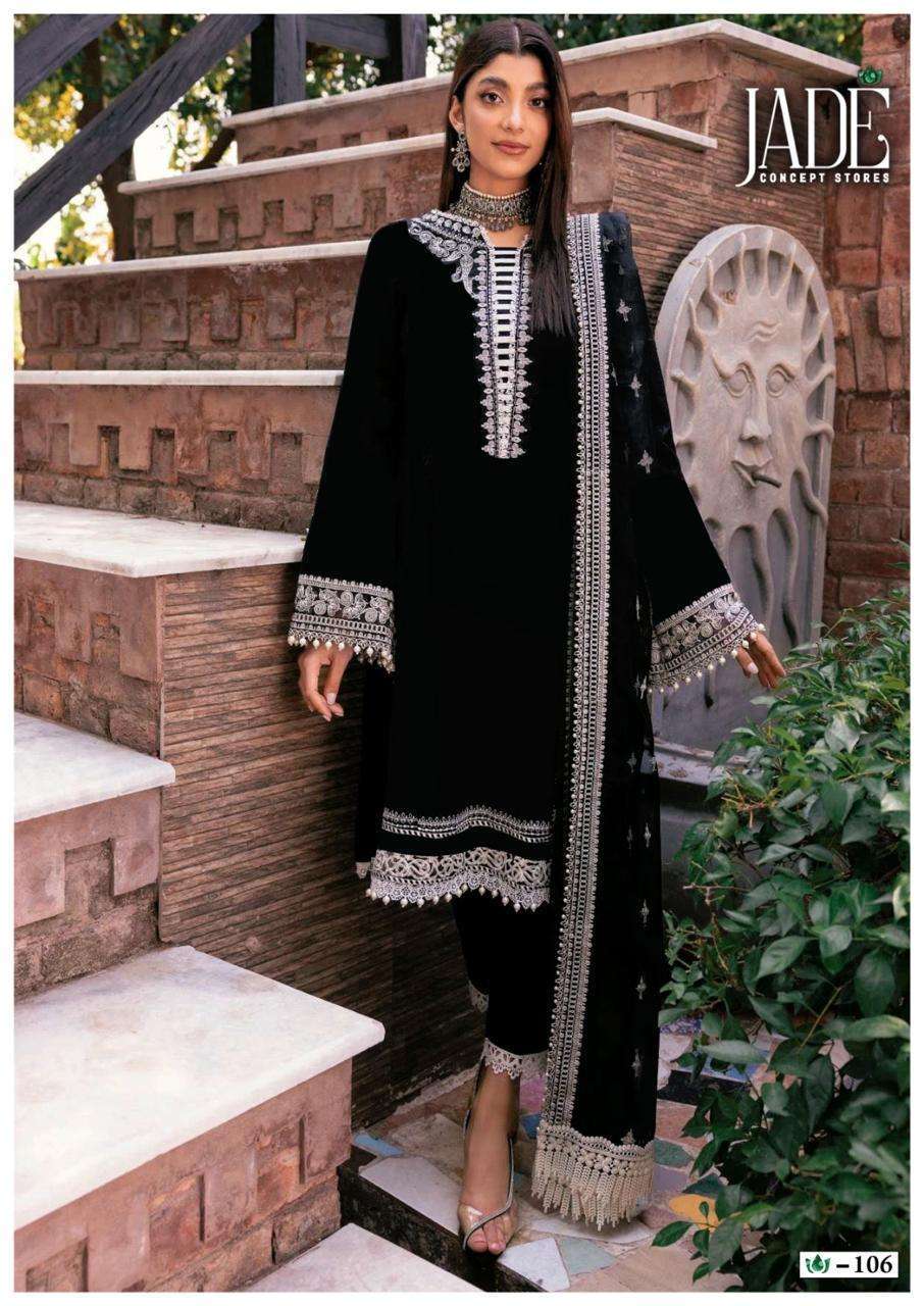 Jade Bin Saeed Black And White Lawn Cotton Ethnic dress materials