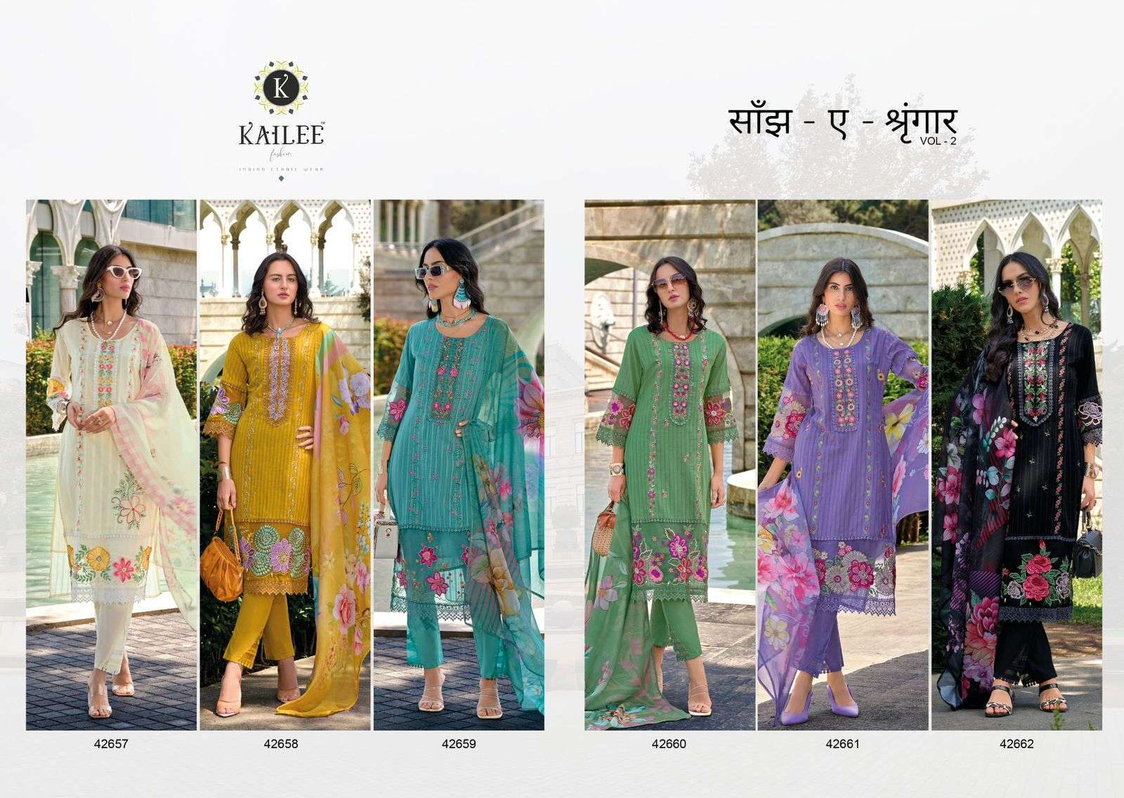 KAILEE FASHION SANJ- E- SHRUNGAR Vol -2 Kurti suppliers for boutiques in Bangalore
