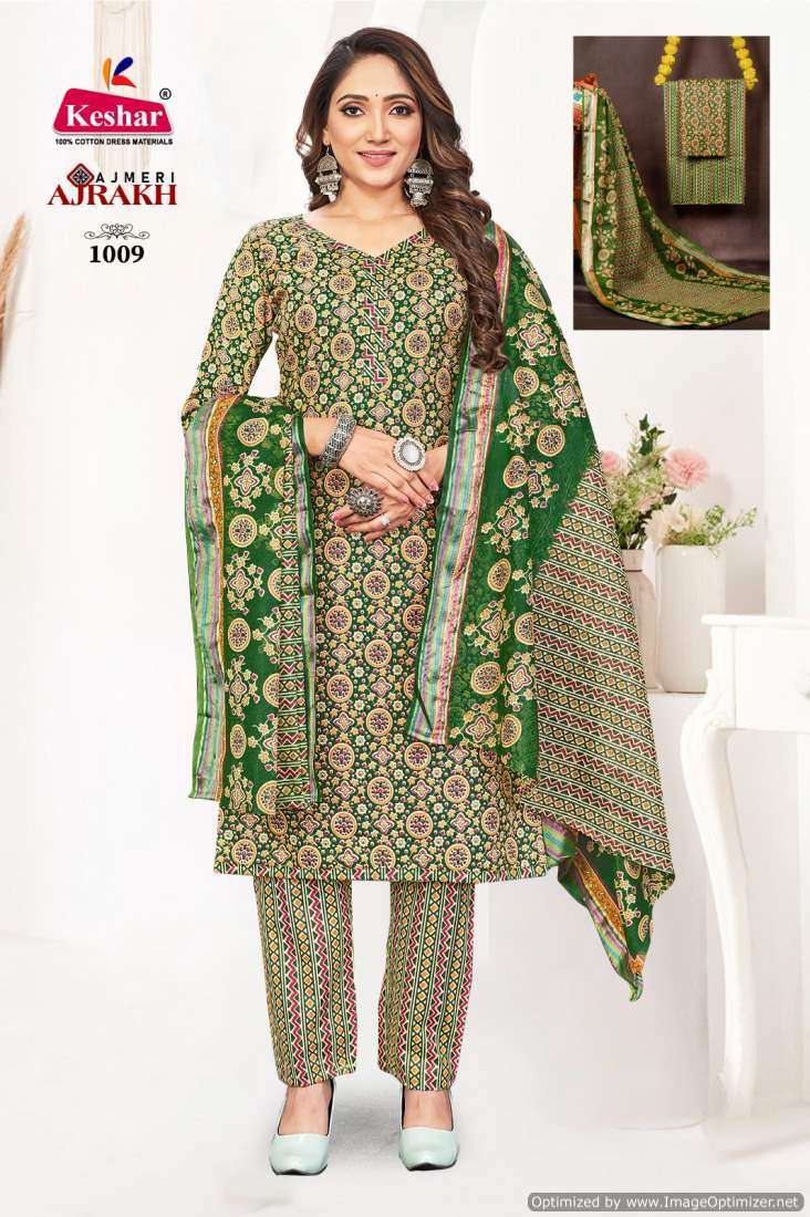 Keshar Ajrakh Vol 1 Cotton South Indian dress materials wholesale in Bangalore