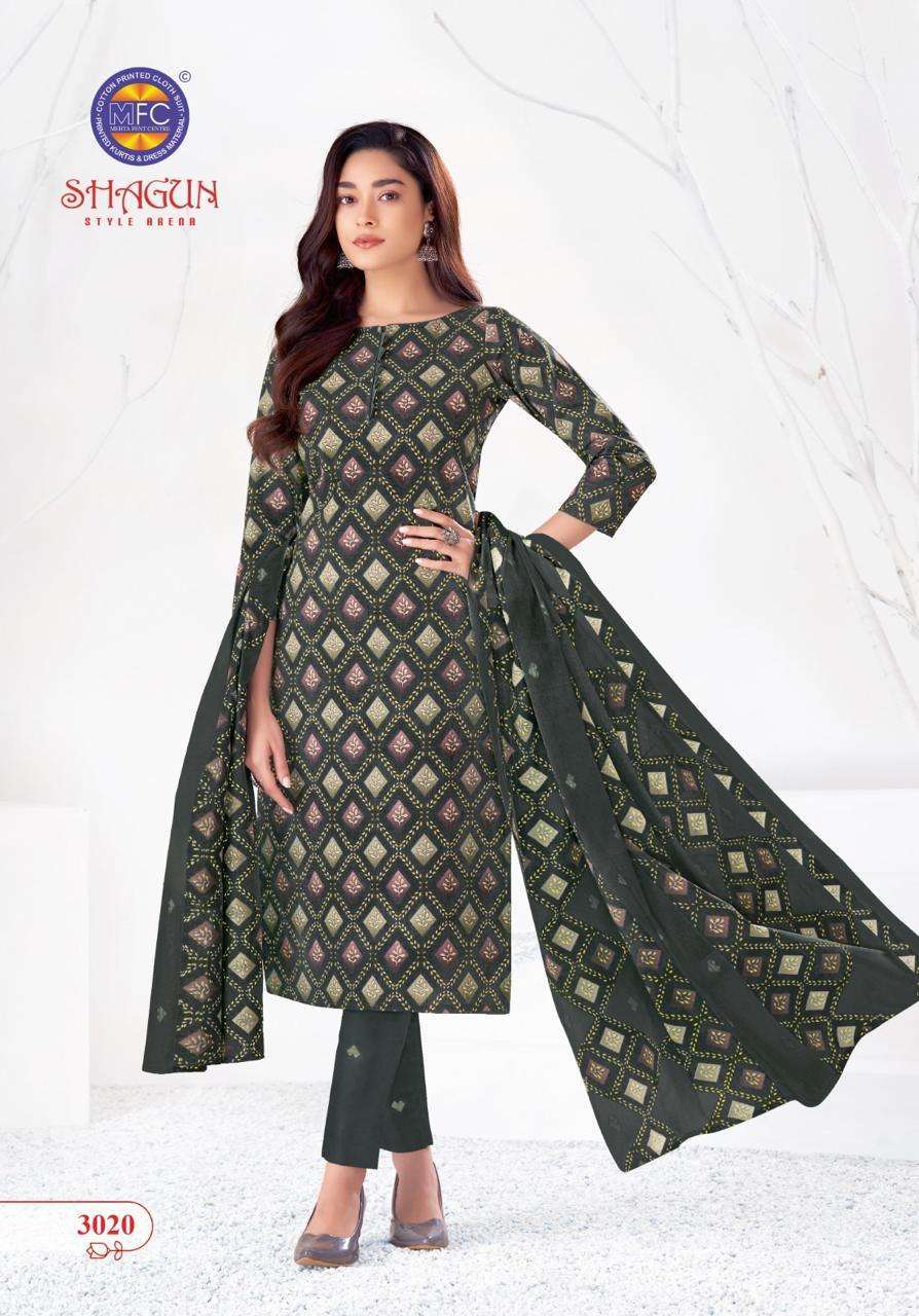 Mfc Shagun Vol 30 Lawn Cotton Chiffon dress materials wholesale