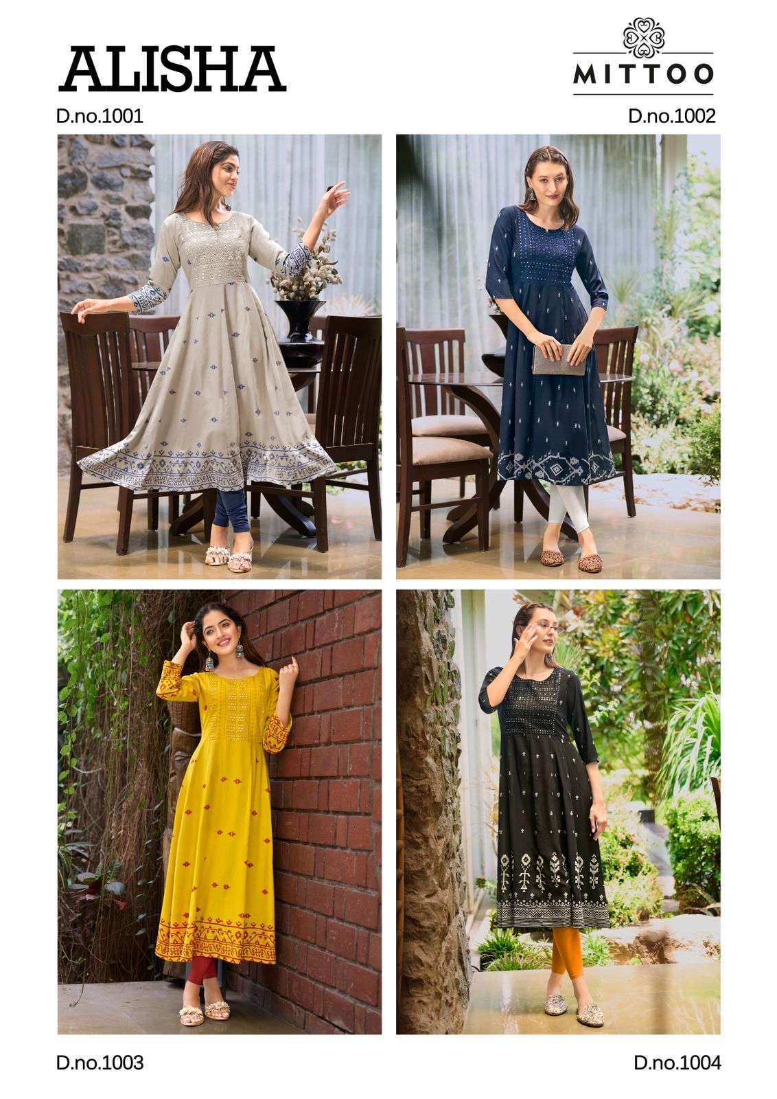 MITTOO ALISHA Party wear Kurtis wholesale in Bangalore