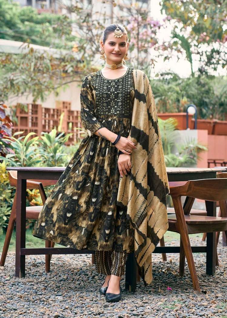 Mystic9 Shanaya Vol-1 – Umbrella Cut urti fabrics in Ahmedabad