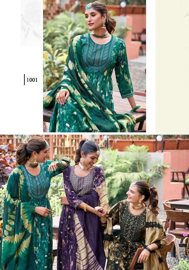 Mystic9 Shanaya Vol-1 – Umbrella Cut urti fabrics in Ahmedabad