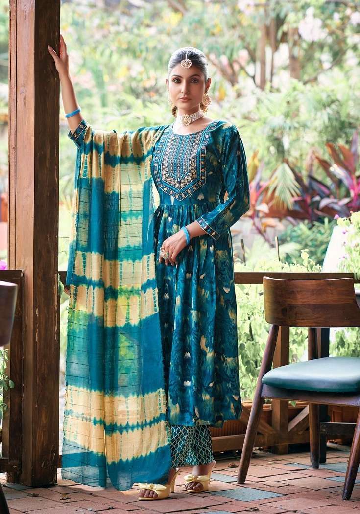 Mystic9 Shanaya Vol-1 – Umbrella Cut urti fabrics in Ahmedabad